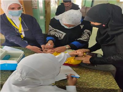 انطلاق الحملة القومية الثانية للتطعيم ضد مرض شلل الأطفال بمركز أشمون