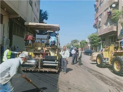 تطوير طريق «شارع سوق الثلاثاء» بالقناطر الخيرية بالقليوبية