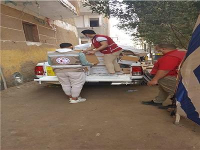 قوافل الهلال الأحمر تغزو قرى محافظة المنوفية