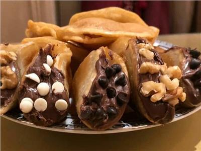 حلويات رمضان| قطايف بالشوكولاتة والقشطة  