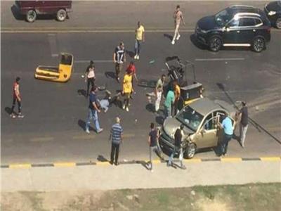 إصابة 4 أشخاص في تصادم سيارتين بمدخل مدينة القوصية