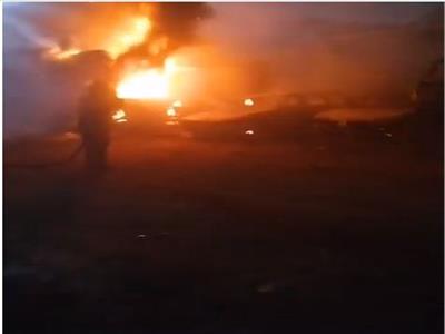 حريق وزارة الزراعة.. النيران تمتد لجراج سيارات