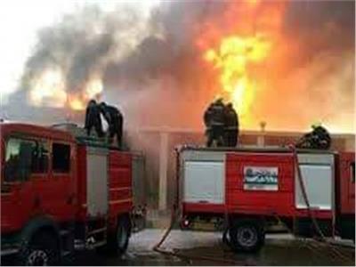 إخماد حريق شب في سوق بالمرج 