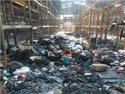 احتراق أكثر من 75% من مخزن شركة تداول الحاويات والبضائع في بورسعيد