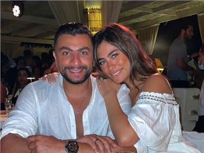 «هاجر أحمد»  مع زوجها في أحدث ظهور: «حب حياتي»