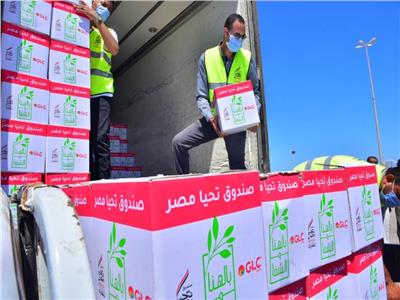 تخصيص 26 ألف كرتونة غذائية ضمن قافلة «أبواب الخير» التي دشنها الرئيس 