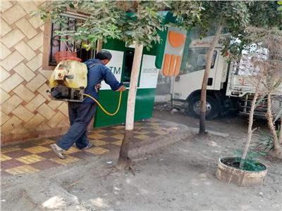 تطهير المنشآت الحكومية للوقاية من كورونا بمدينة الباجور