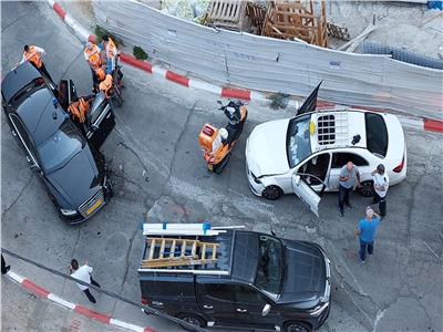 بالصور| سيارة نتنياهو تتعرض لحادث في مدينة القدس المحتلة