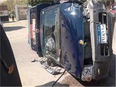 بالأسماء.. إصابة 3 أفراد أمن إثر حادث سيارة شرطة بالمنيا