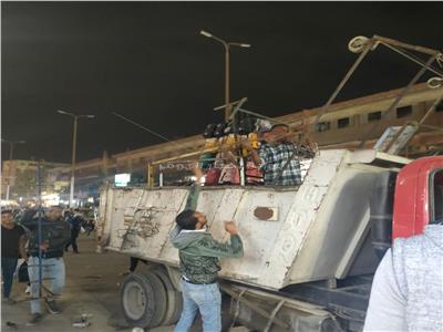 حملة ليلية بـ«المنيرة الشرقية» لرفع وإزالة الإشغالات بـ«شمال الجيزة»