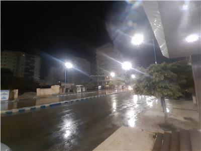 أمطار غزيرة تضرب مدينة مرسي مطروح مع بداية أول أيام العام الجديد
