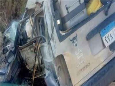 إصابة شخصين في حادث انقلاب سيارة تكريم موتى ببني مزار بالمنيا