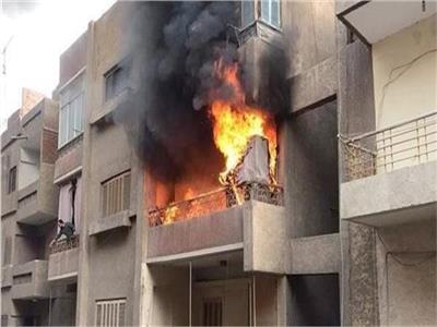 إخماد حريق داخل شقة سكنية بالعمرانية