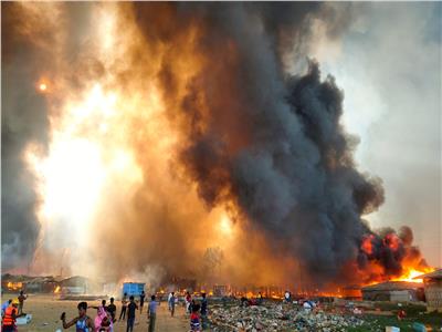 اندلاع حريق في مخيم للاجئي «الروهينجا» في بنجلاديش