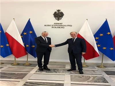 لقاء السفير المصري في بولندا مع رئيس لجنة العلاقات الخارجية بمجلس الشيوخ 