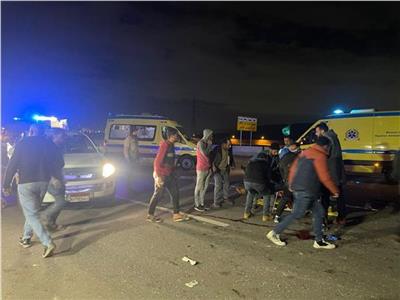 إصابة 6 أشخاص في حادث انقلاب سيارة بالإسماعيلية 