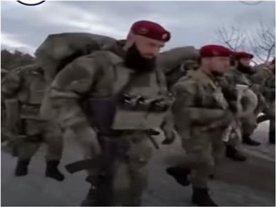 وصول مقاتلي الشيشان قرب كييف | فيديو