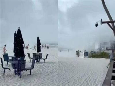 موجة صغيرة تتحول إلى إعصار ضخم وتبتلع رواد شاطئ فلوريدا