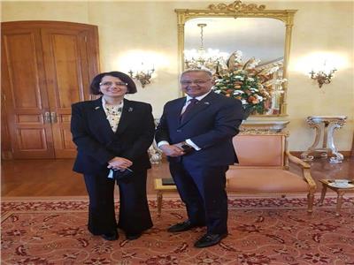 السفيرة المصرية في بورت لويس تلتقي نائب رئيس الجمهورية الموريشي
