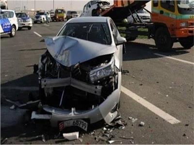 إصابة 4 أشخاص في حادث تصادم سيارة ملاكي وتروسيكل ببني سويف