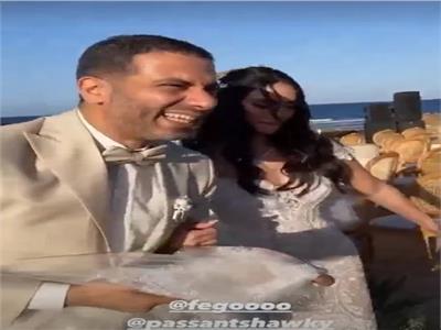 بدء حفل زفاف محمد فراج وبسنت شوقي | فيديو