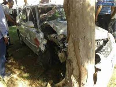 إصابة شخصين في حادث اصطدام سيارة بشجرة بالغربية