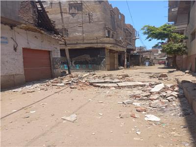 انهيار سور بلكونة مبنى في طنطا دون خسائر بشرية