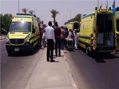 إصابة ضابط وأميني شرطة اثر تصادم سيارة برصيف فى شبرا الخيمة