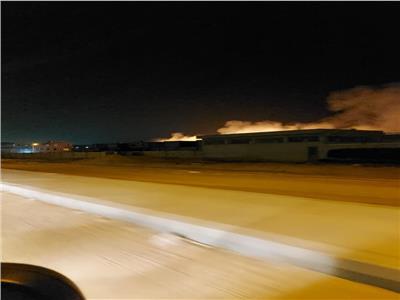 حريق هائل بمصنع لإنتاج البوية بمدينة السادات