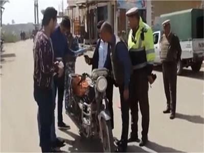 تحرير 1222مخالفة لقائدي الدراجات النارية لعدم ارتداء «الخوذة»