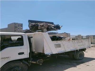 حملات نظافة مستمرة ورفع ١٠٠ طن مخلفات بقرى وأحياء المنيا