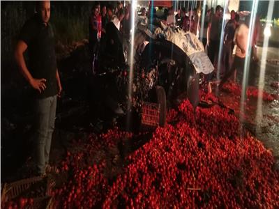 مصرع 4 أشخاص بحادث تصادم على الطريق الدولي بكفر الشيخ| صور