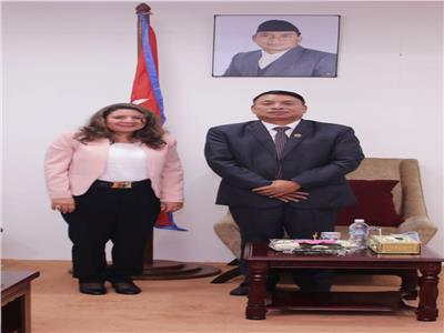 نائب رئيس الجمهورية النيبالي يستقبل سفيرة مصر بكاتماندو