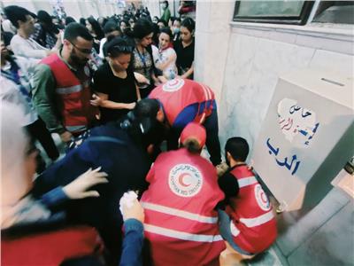 الهلال الأحمر: تقديم الخدمات الإنسانية لأهالي ضحايا حادث حريق كنيسة أبو سيفين  