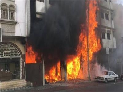 إخماد حريق شب بمعرض للأدوات المنزلية بمدينة السادات