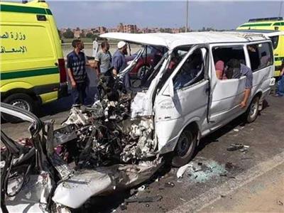 إصابة 4 أشخاص فى حادث تصادم فى أبو قرقاص بالمنيا 