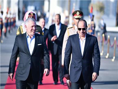 الرئيس السيسي يودع عاهل المملكة الأردنية الهاشمية بمطار العلمين الجديد