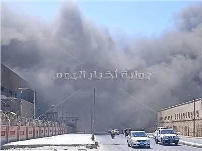 الصور الأولى لحريق محطة كهرباء حلوان 