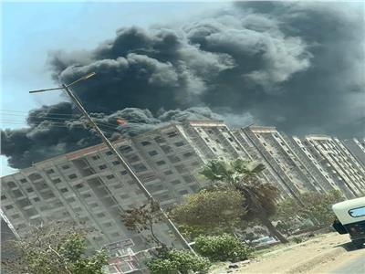 انتداب المعمل الجنائي لفحص حريق بأحد المشروعات السكانية في شبرا الخيمة 