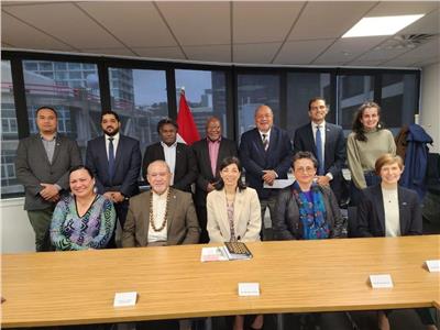 السفارة المصرية بنيوزيلندا تعقد اجتماعاً مع سفراء جزر المحيط الهادىء