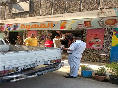 بالصور| رفع 165 حالة إشغال ومتابعة المواعيد الصيفية للغلق بـ «شمال الجيزة»