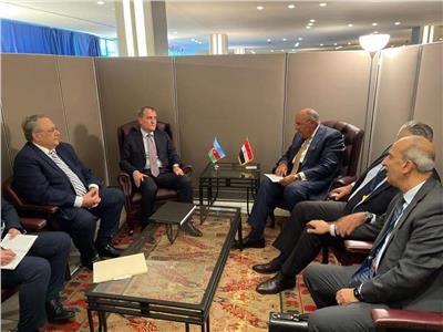 «شكري» يلتقي وزير خارجية أدربيجان لمناقشة تعزيز التعاون الثنائي بين البلدين
