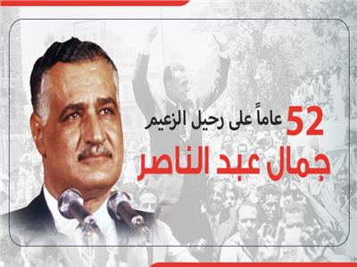 إنفوجراف|  52 عاما على رحيل الزعيم جمال عبد الناصر
