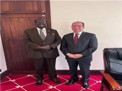 سفير مصر في جنوب السودان يلتقي وزير شؤون الرئاسة