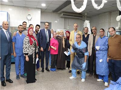 نجاح غلق قناة شريانية بالقلب بمستشفيات جامعة المنوفية دون جراحة