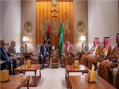 ولي العهد السعودي يستقبل المنفي لبحث مستجدات الأوضاع على الساحة الليبية