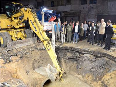 مياه الإسكندرية: استمرار أعمال إصلاح خط المياه المغذية لمناطق وسط المدينة
