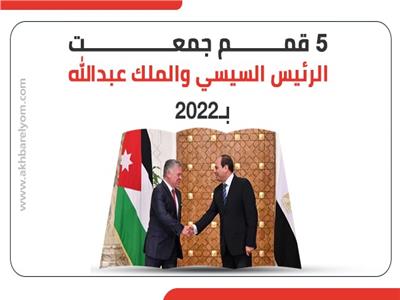 5 قمم جمعت الرئيس السيسي والملك عبد الله خلال 2022 | إنفوجراف 