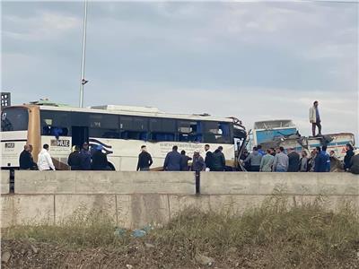 بينهم السائق.. ارتفاع عدد المصابين في حادث طريق «المنصورة جمصه» لـ17 مصابا 