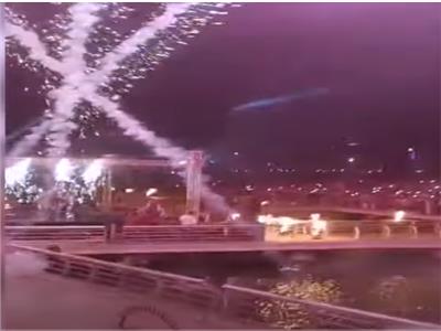 الألعاب النارية في ممشى أهل مصر احتفالًا بالعام الجديد 2023 | فيديو 